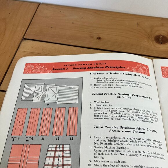 Singer Sewing Skills Reference Book 1955 Stitching Techniques Fashion History - Picture 6 of 6
